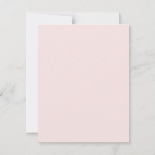 Girly Blush legant Calligraphy Script Note van Notitiekaartje (Achterkant)