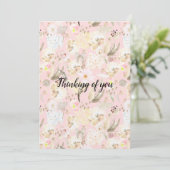 Girly Blush Pink Cream White Floral (Staand voorkant)