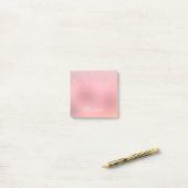 Girly Blush Pink Silver Glitter Persoonlijke naam Post-it® Notes (Op bureau)