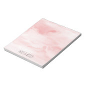 Girly Blush Pink Waterverf Notitieblok (Gedraaid)
