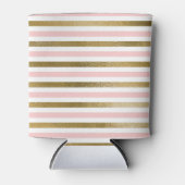 Girly Blush Pink, White en Gold Foil Patroon Blikjeskoeler (Voorkant)