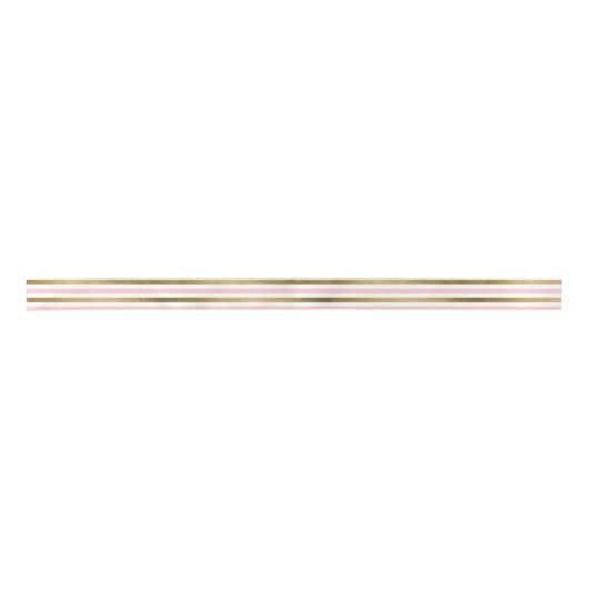 Girly Blush Pink, White en Gold Foil Patroon Lint (Voorkant)