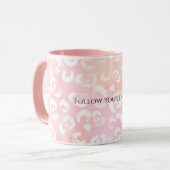 Girly Blush Pink White Leopard Animal  Mok (Voorkant links)