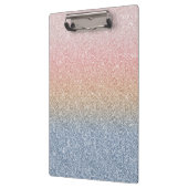 Girly Blush Roos Gold Blue Ombre Glitter Sparkles Klembord (Links)