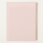 Girly blush roze aangepast script jaar typografie planner (Achterkant)