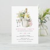 Girly Blush Roze | Casual Champagne Volwassen Verj Kaart (Staand voorkant)