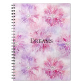 Girly Blush Roze Chic Lavendel Bloemen Notitieboek (Voorkant)