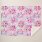 Girly Blush Roze Chic Lavendel Bloemen Sherpa Deken (Voorkant (horizontaal))