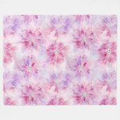 Girly Blush Roze Chic Lavendel Bloemig Fleece Deken (Voorkant (Horizontaal))