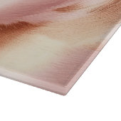 Girly Blush Roze Crème Bruin Koeienhuid Snijplank (Hoek)