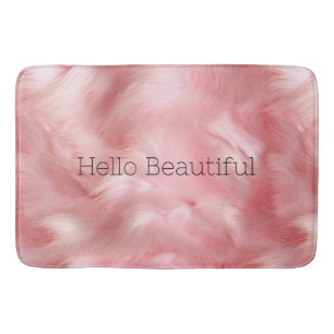 Girly Blush Roze Faux Bont Wrapping Papier Badmat