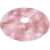 Girly Blush Roze Faux Bont Wrapping Papier Kerstboom Rok (Gekanteld)