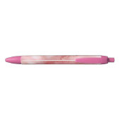 Girly Blush Roze Faux Bont Wrapping Papier Zwarte Inkt Pen (Achterkant)