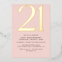 Girly Blush Roze & Goud | 21e verjaardag van vrouw