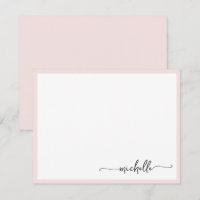 Girly Blush Stijlvolle Monogram Naam Script