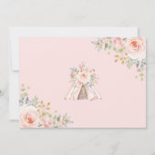 Girly Boho Oerwoud Dieren Rijden Door Baby shower Kaart (Achterkant)