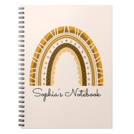 Girly Boho Rainbow Back to School Composition Note Notitieboek (Voorkant)