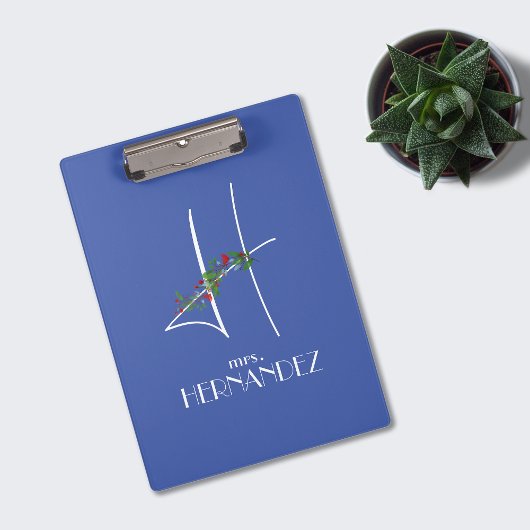 Girly boho waterverf initiaal H Klembord