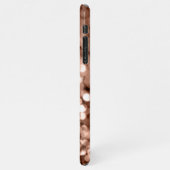 Girly Brown Glittery Monogram iPhone Hoesje (Linkerkant)