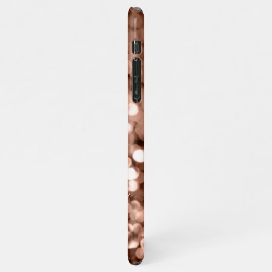Girly Brown Glittery Monogram iPhone Hoesje (Linkerkant)