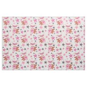 Girly Bunny Super Hero Fabric Stof