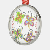 Girly Butterfly Metalen Ornament (Links)