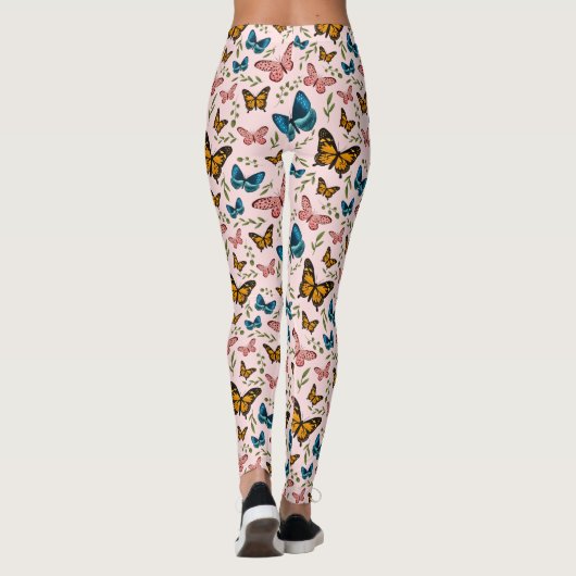Girly Butterfly Pattern Leggings (Achterkant)