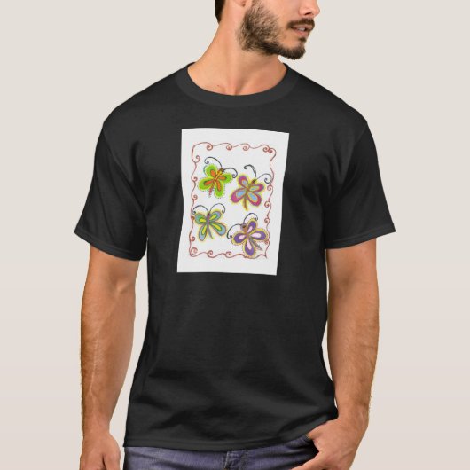 Girly Butterfly T-shirt (Voorkant)