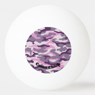 Girly Camouflage Pinks Monogram in Zwart Pingpongballen