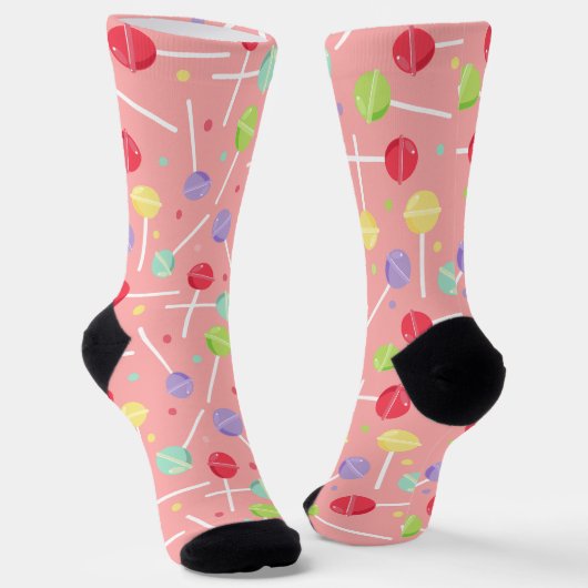 Girly Candy Lollipops Patterned Decora Kei Sokken (Gebogen)