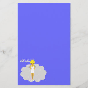 Girly Cartoon Angel Briefpapier