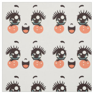 girly cartoon pop gezicht art illustraties stof