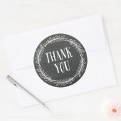 Girly Chalkboard krans Dank u Stickers (Envelop)