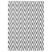 Girly Charcoal and Pink Chevron Stripes Custom Klembord (Achterkant)