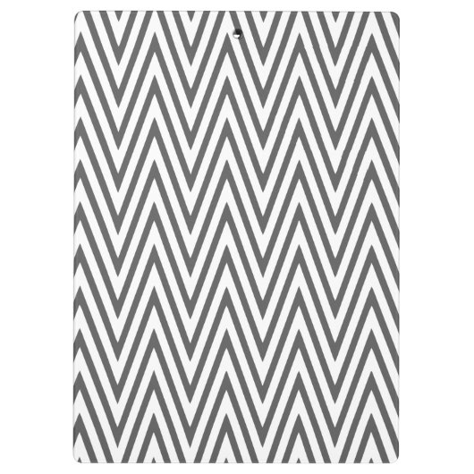 Girly Charcoal and Pink Chevron Stripes Custom Klembord (Achterkant)