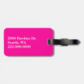 Girly Chevron Monogram Bagagelabel (Achterkant horizontaal)