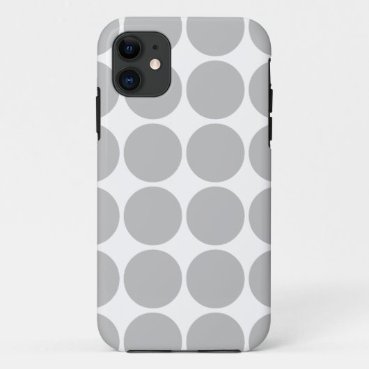 Girly Chic Accessory Treat Silver Polka Dots Case-Mate iPhone Case (Achterkant)