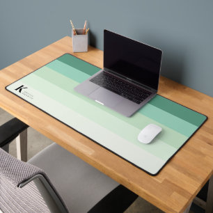 Girly Chic Blauwgroen Groen Ombre Classic Monogram Bureaumat