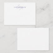 Girly Chic Lila Violet 2 Script Monorgram Notitiekaartje (Voorkant / Achterkant)