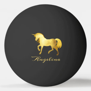 Girly & Chic Luxe Goudkleurige Folie Eenhoring Gep Pingpongballen