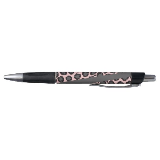 Girly Chic Pink Black Grey Leopard Cheetah Print Pen (Bodem)