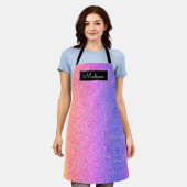 Girly Chic Rainbow Glitter Sparkle Personalized Schort (Gedragen)