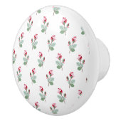 Girly Chic Roze Rosebuds Keramische Knop (Rechts)