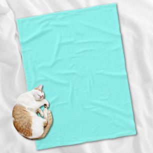 Girly chic turquoise aqua Robins Egg Blue Fleece Deken