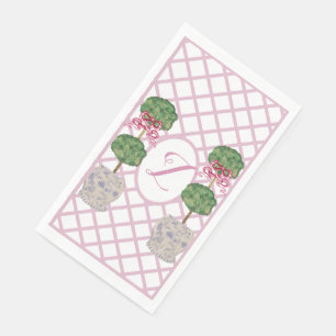 Girly Chinoiserie Ginger Jar Topiary Servet