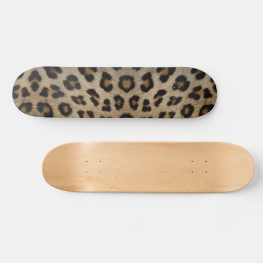 Girly chique luipaard bont dier print patroon tren skateboard (Horizontaal)
