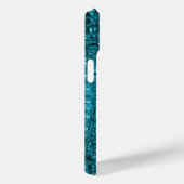 Girly chique turquoise aqua blauwe alligator print Case-Mate iPhone case (Achterkant / Rechts)