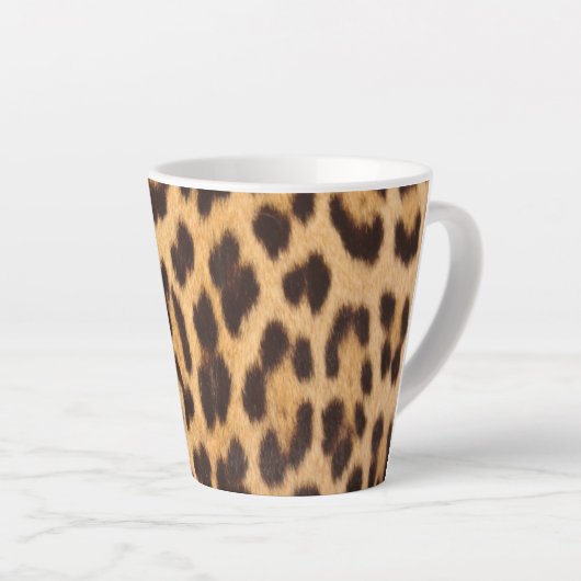 Girly chique wilde safari dier luipaard print latte mok (Rechterhoek)