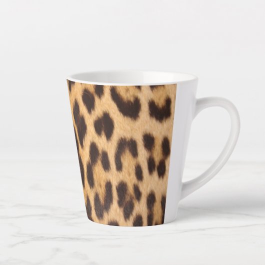 Girly chique wilde safari dier luipaard print latte mok (Rechts)