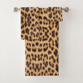Girly chique wilde safari luipaard print bad handdoek (Insitu)